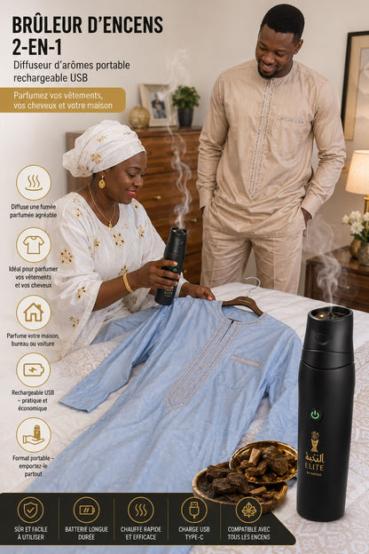 ELITE™ – Brûleur Électrique de Bakhour Rechargeable