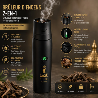 ELITE™ – Brûleur Électrique de Bakhour Rechargeable
